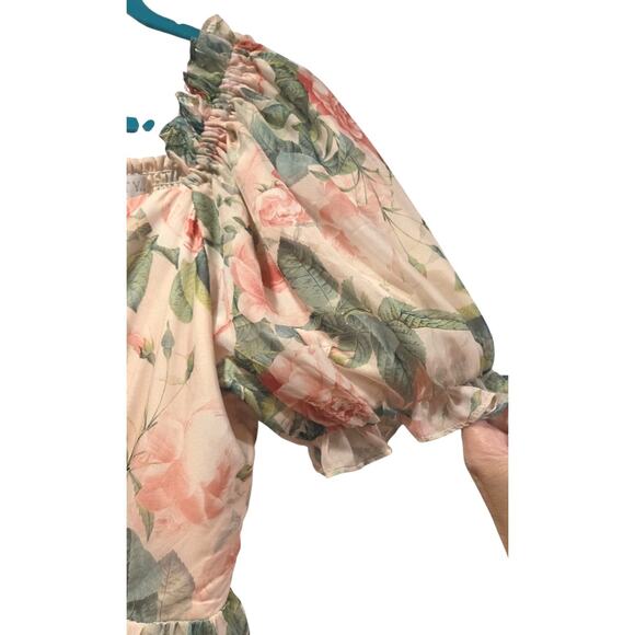 Ivy City Co Melody Floral Midi Dress Coquette Fairy Whimsical Cottagecore | M - Picture 4 of 16